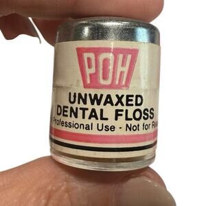 POH Unwaxed Dental Floss Professional Use 109 Yards Vintage Sealed Classic Nylon